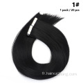 Extensions de ruban adhéré à la cuticule: Cheveux Virgin Remy premium